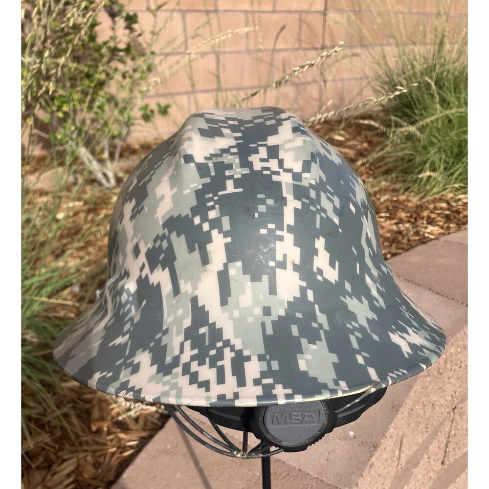 MSA V-Gard Full Brim Hard Hat Digital Camo Medium Glaregard USA 11/2017